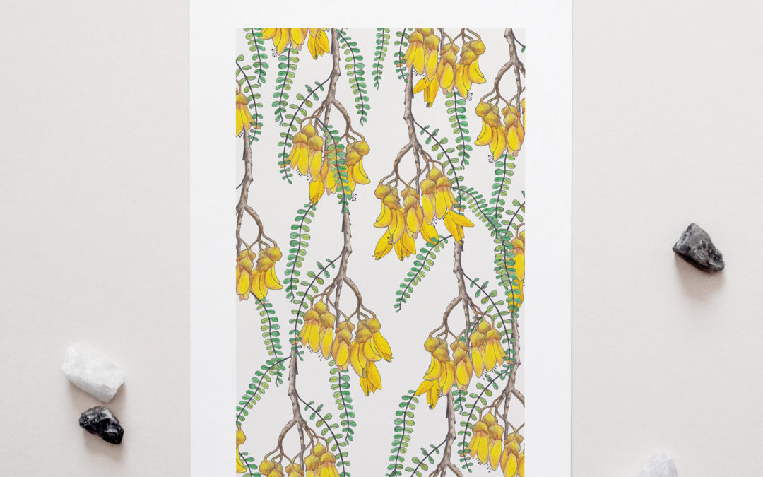 Branches of Kowhai Art Print