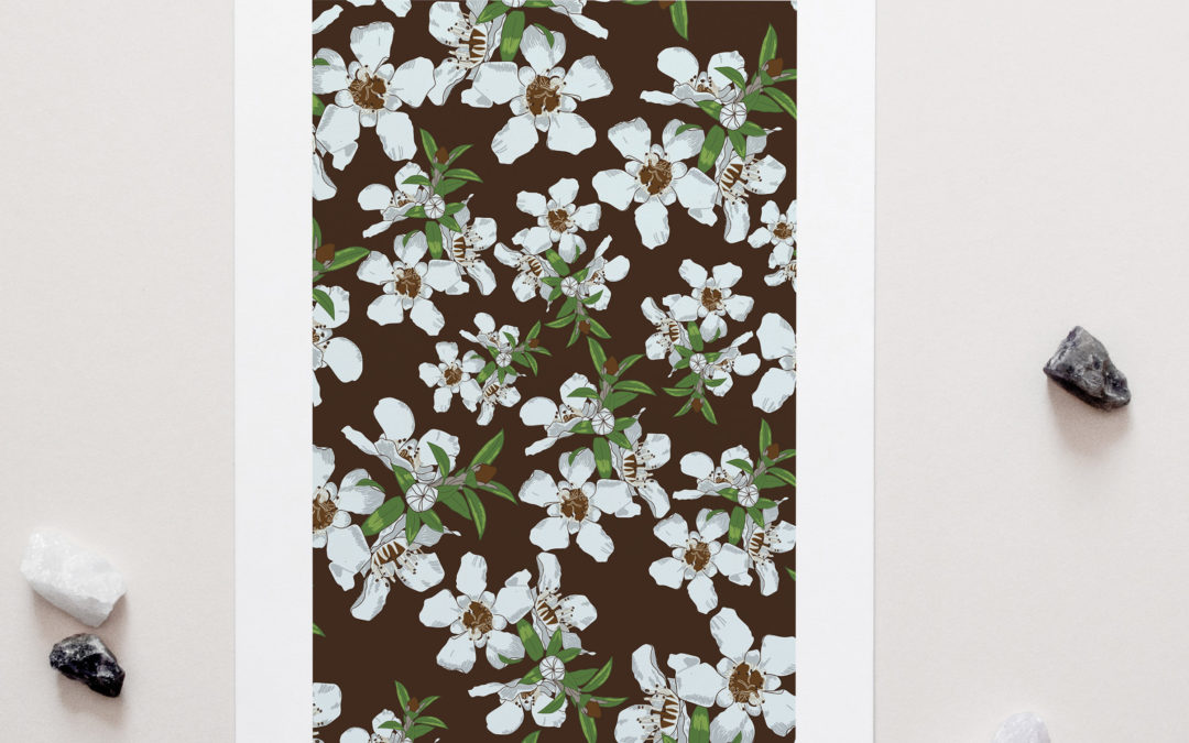 Manuka Art Print – NZ Native Flowers