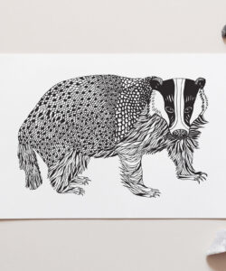 Badger Art Print