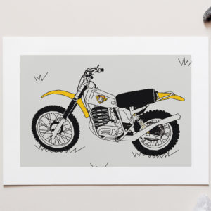 Maico 400 1973 Classic Motocross bike Art Print for sale