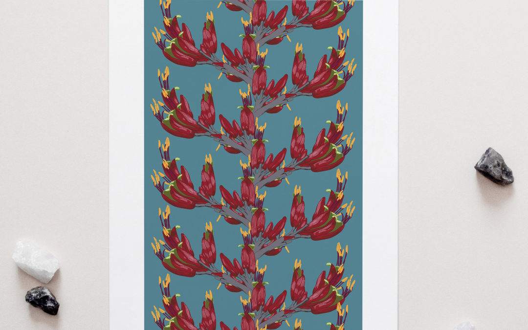 Harakeke Flowers Art Print