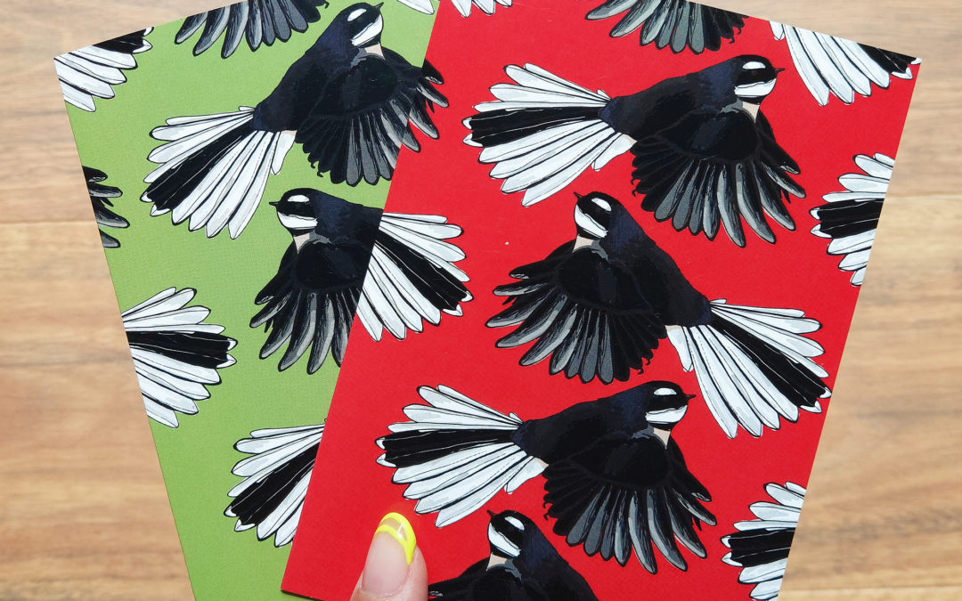 Christmas Fantails Greeting Cards