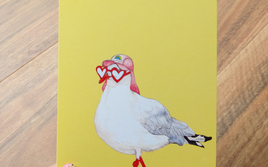 Stevie the Seagull Greeting Card