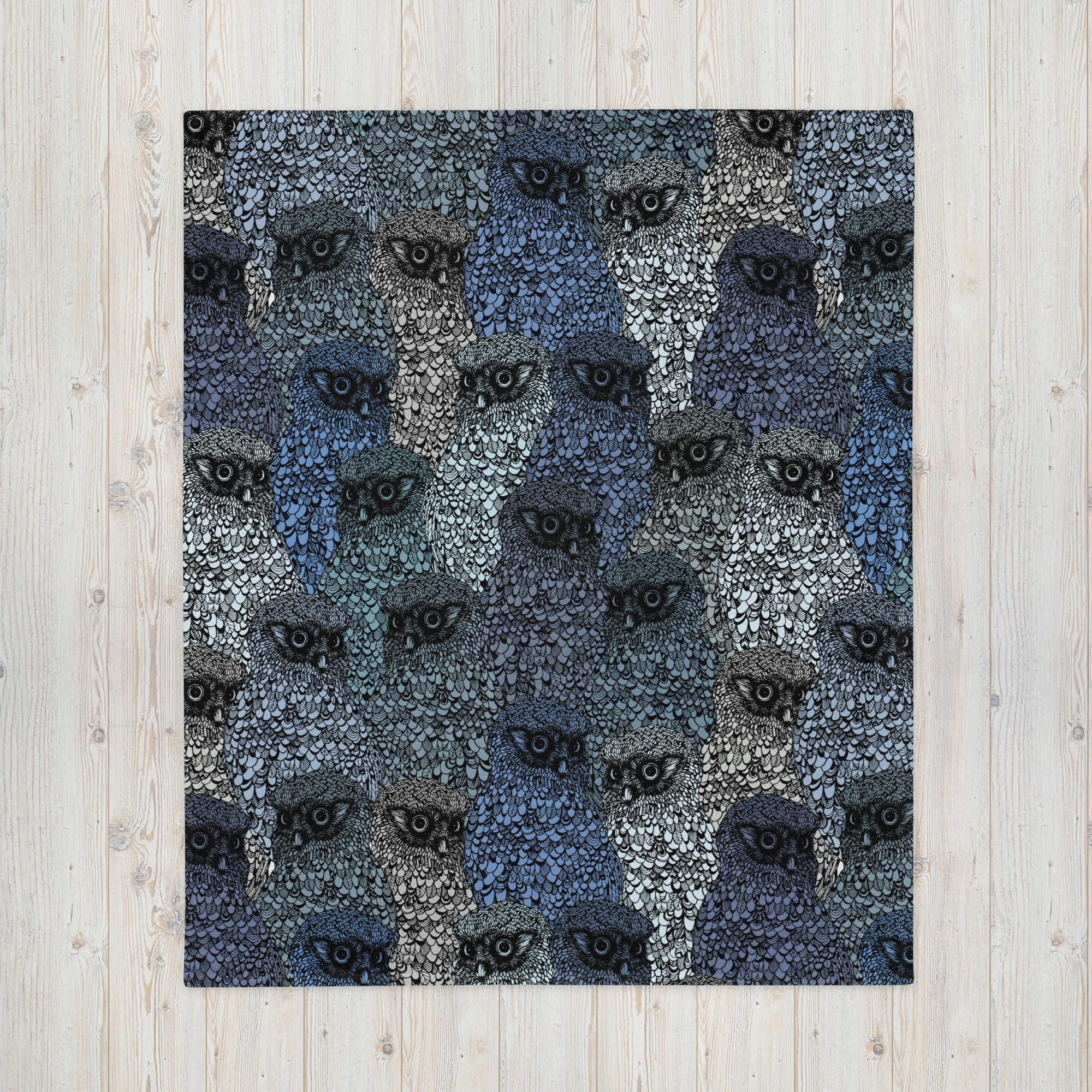 Morepork Throw Blanket (NZ Native Owl) - Image 2