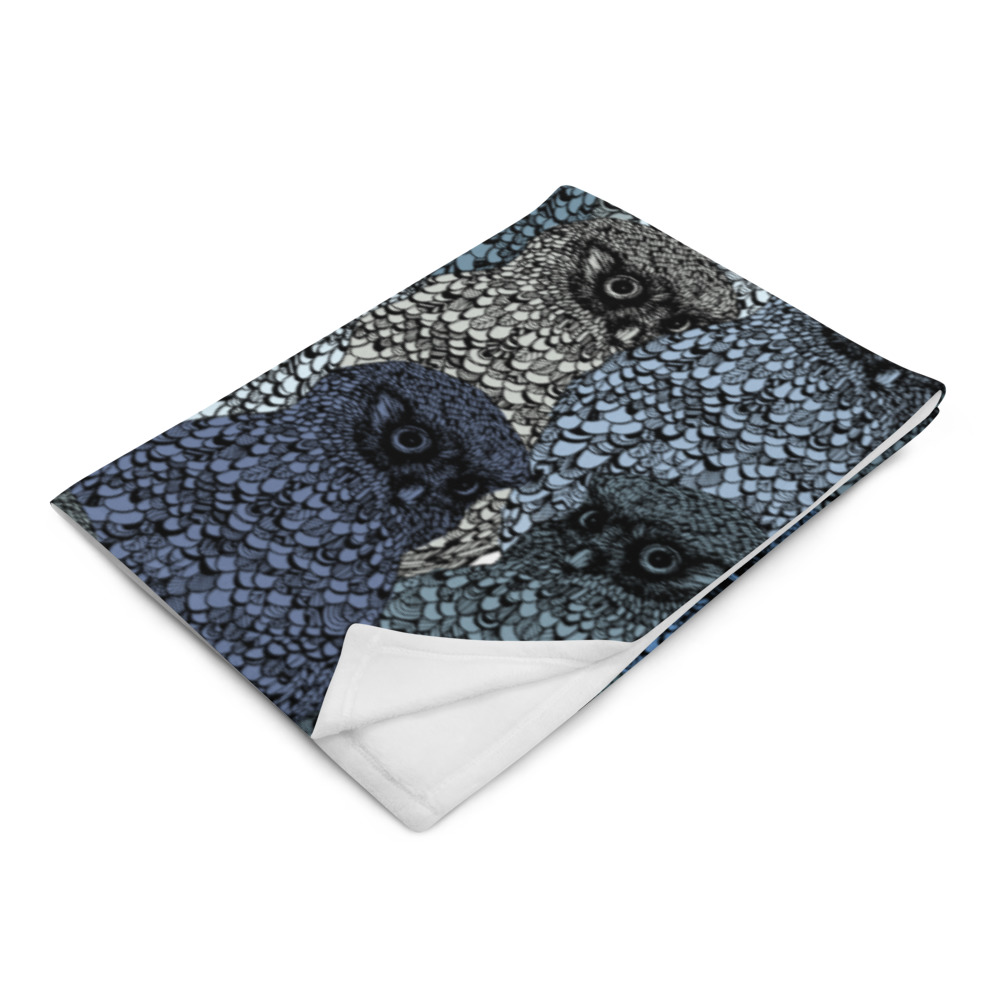 Morepork Throw Blanket (NZ Native Owl)