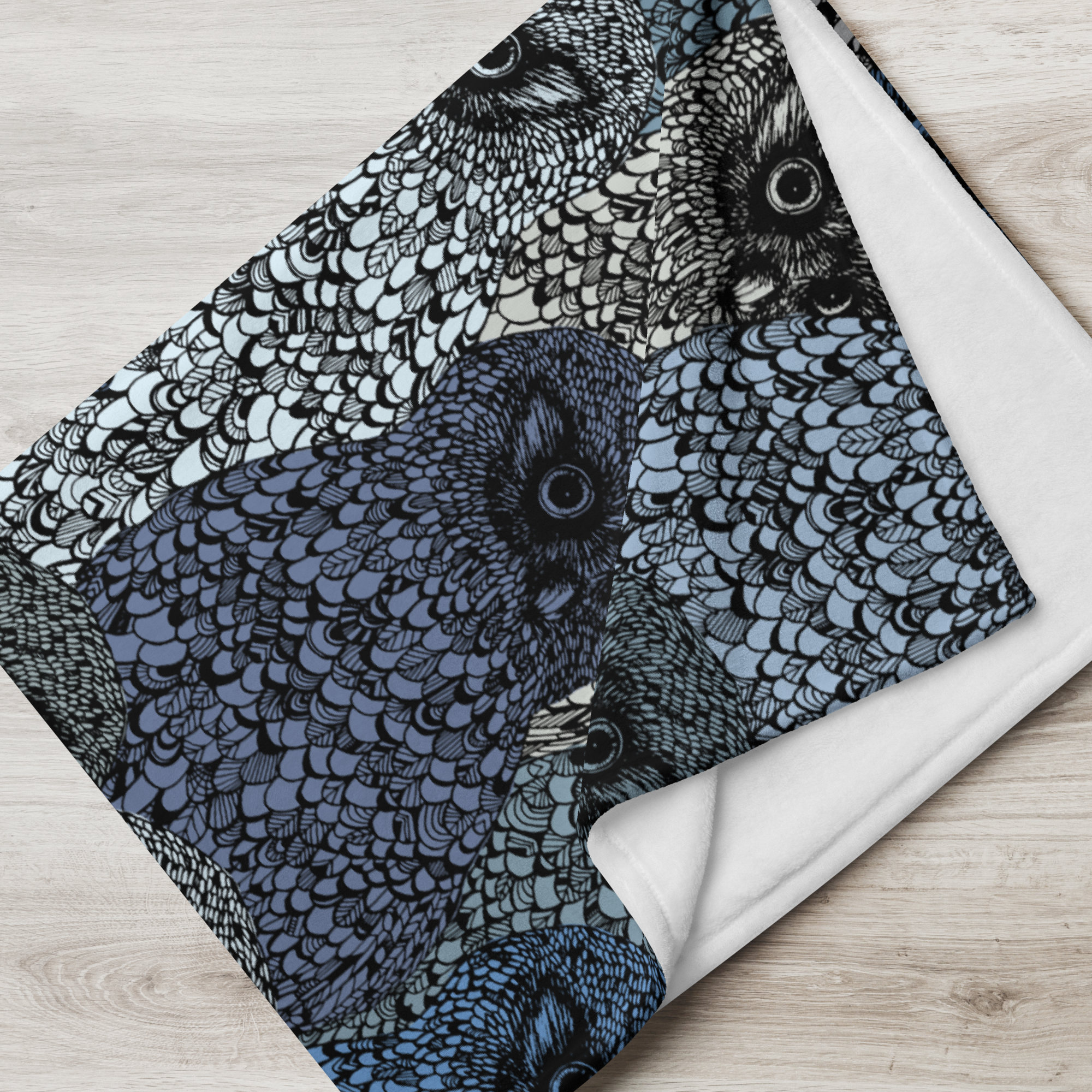 Morepork Throw Blanket (NZ Native Owl) - Image 6