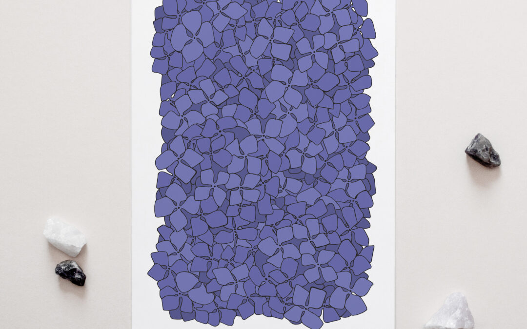 Mum’s Garden Hydrangea Art Print