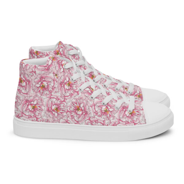 Pink Peonies high top shoes