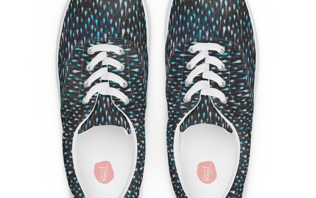 Raindrops shoes – lace-up canvas