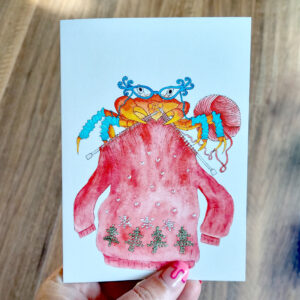 Cathy the Crab greeting card