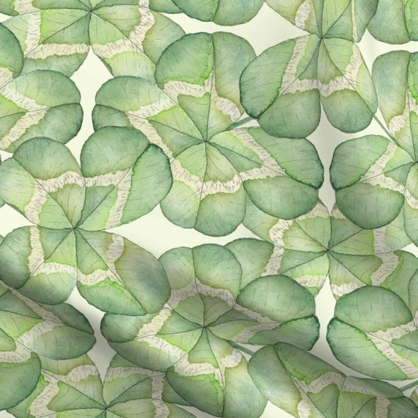 good vibes collection, collections, penny royal design, spoonflower, Lucky four leaf clover,