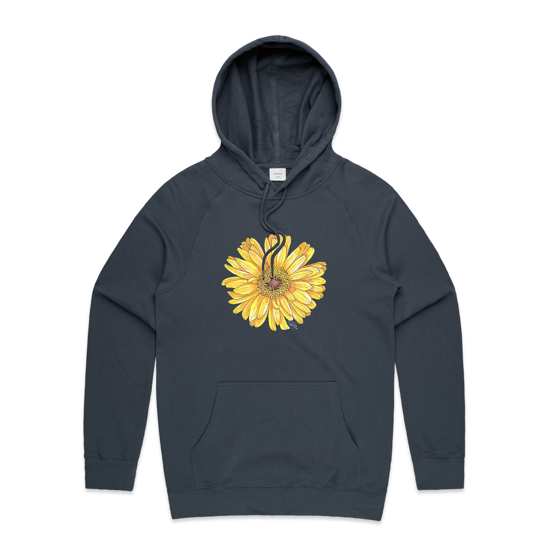 good vibes collection, collections, penny royal design, doodlewear, Happy Yellow Gerbera