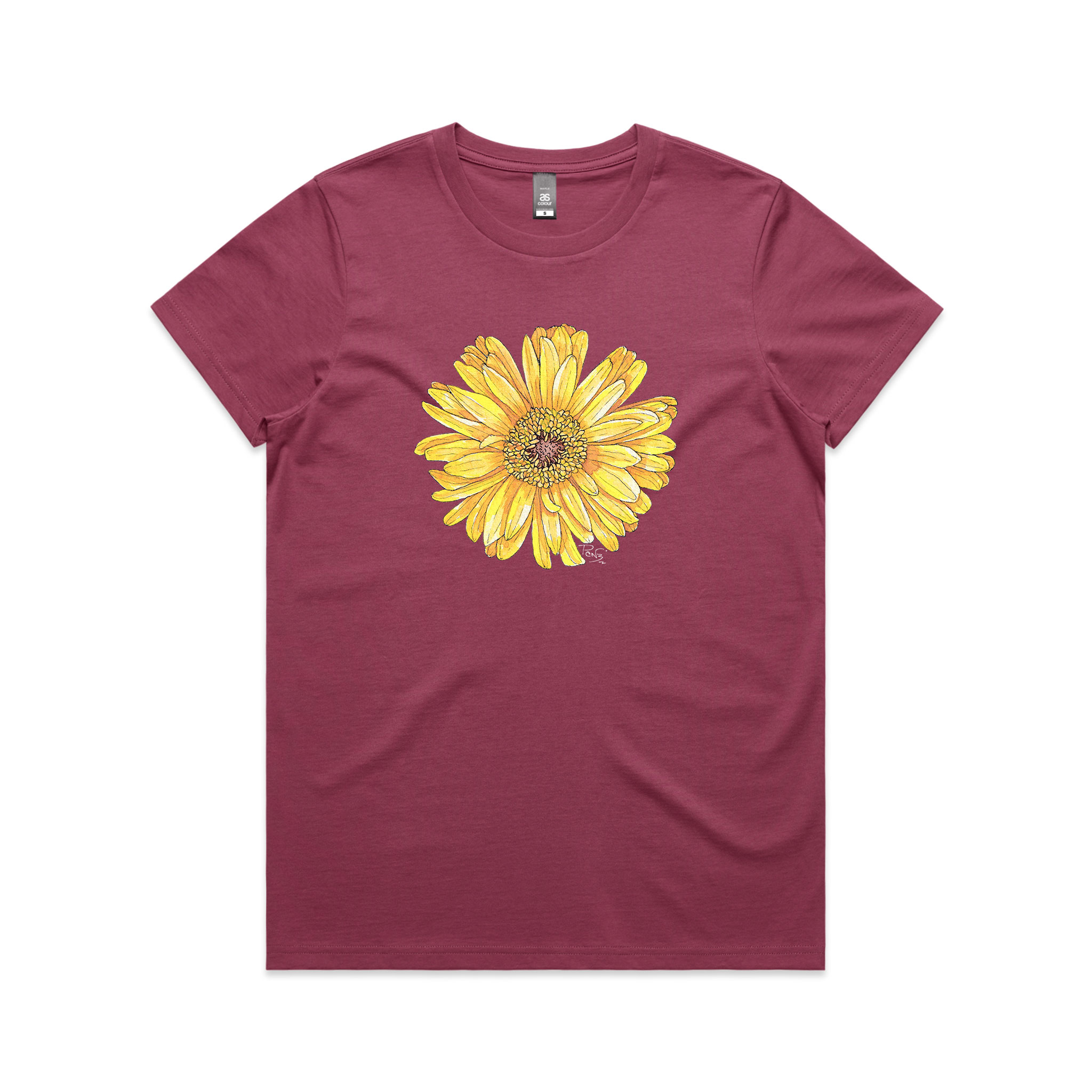 good vibes collection, collections, penny royal design, doodlewear, Happy Yellow Gerbera