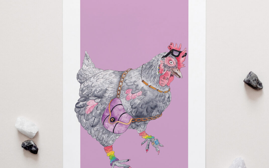 Clarice the Chicken Art Print