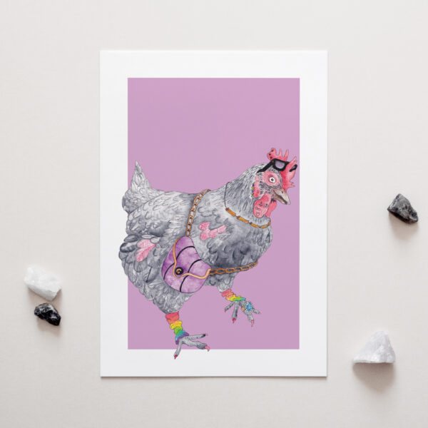 Clarice the Chicken, animal character, art print, penny royal design, shop, animals, greeting card