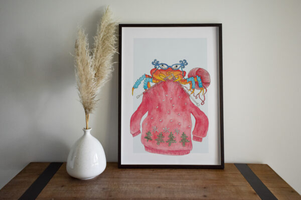 Cathy the Crab, animal character, art print, penny royal design, shop, animals, greeting card