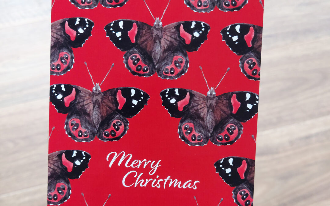 Red Admiral Christmas Greeting Card