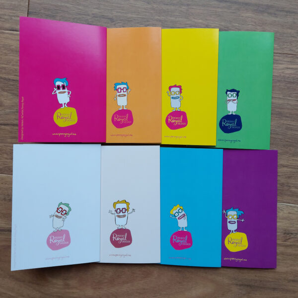 greeting cards, penny royal design, quirky but cool, pink, fun, humorous, character, handdrawn