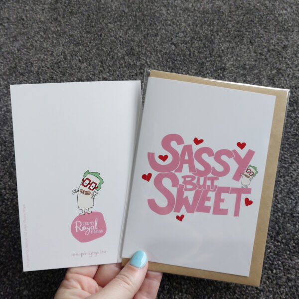 greeting cards, penny royal design, sassy but sweet, fun, humorous, character, handdrawn